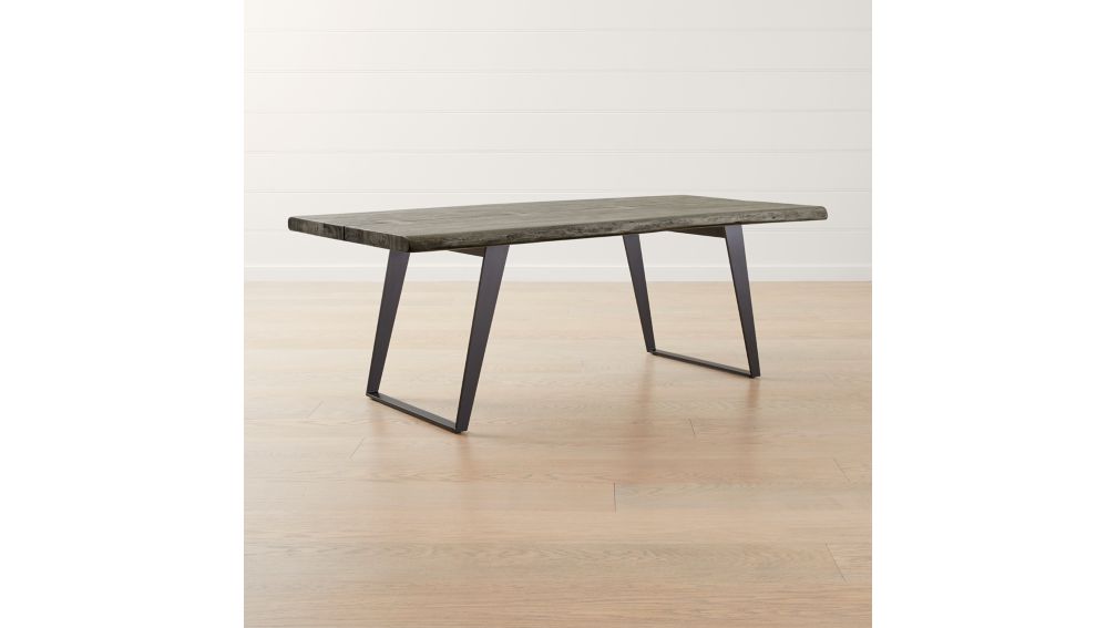 Yukon Grey 80" Dining Table + Reviews Crate and Barrel