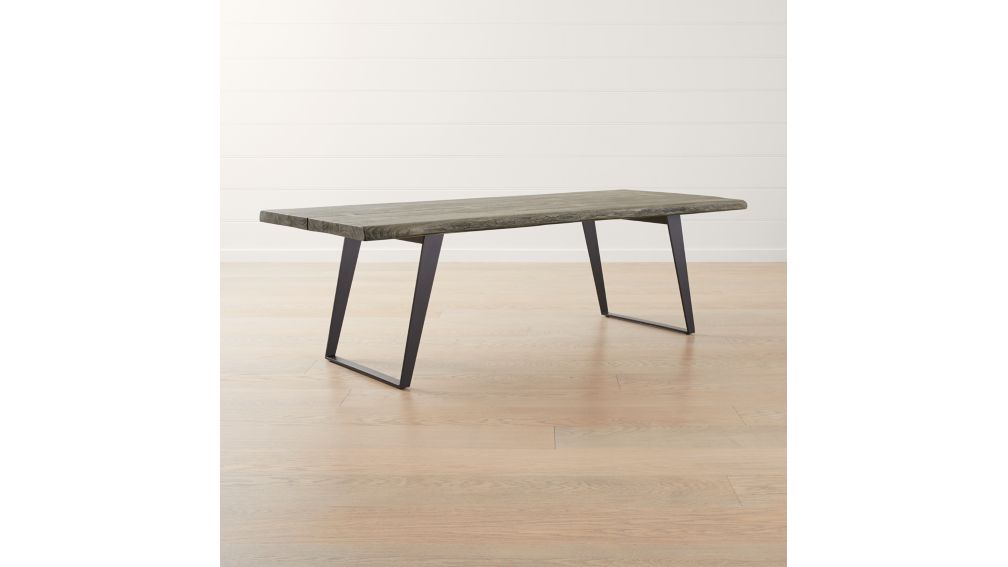 Yukon Grey 92" Dining Table + Reviews | Crate and Barrel