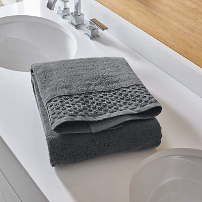 dark gray bath towels