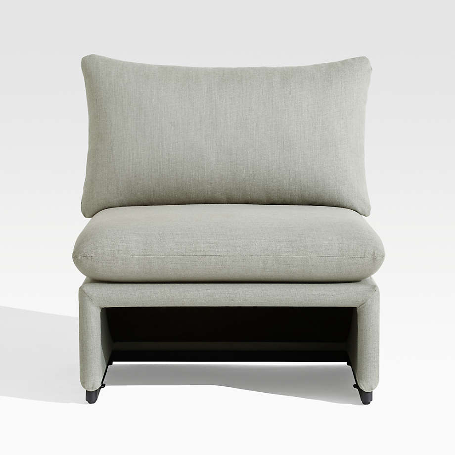Zuma Outdoor Upholstered Armless Lounge Chair | Crate and Barrel Canada