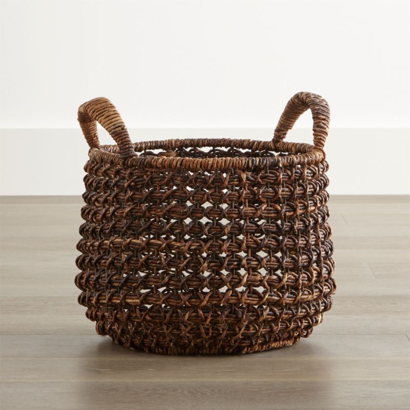 Medium Zuzu Basket with Handle | Crate and Barrel