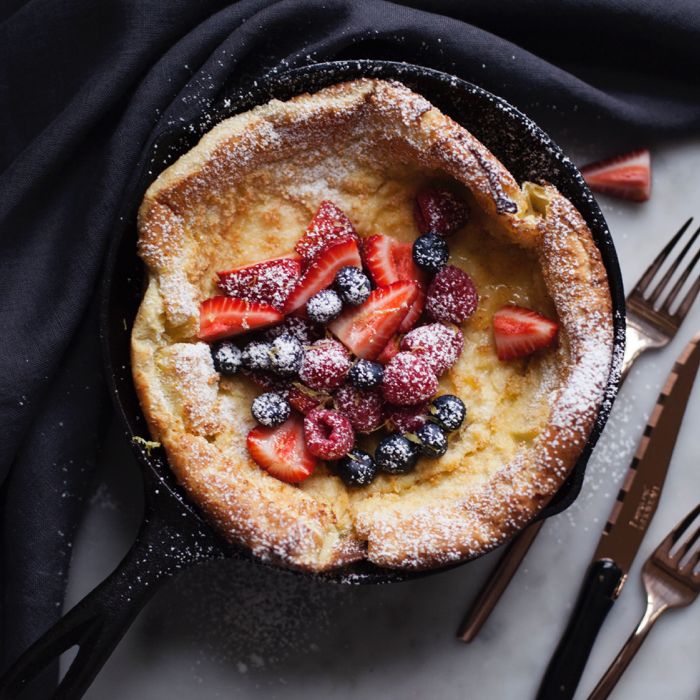 dutch baby in a cast iron skillet
