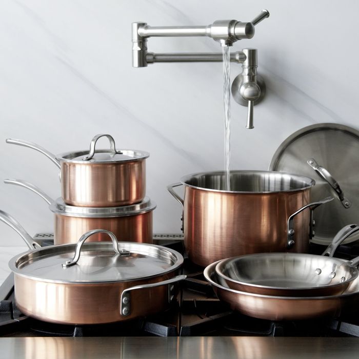Calphalon Tri-Ply Copper 10-Piece Cookware Set