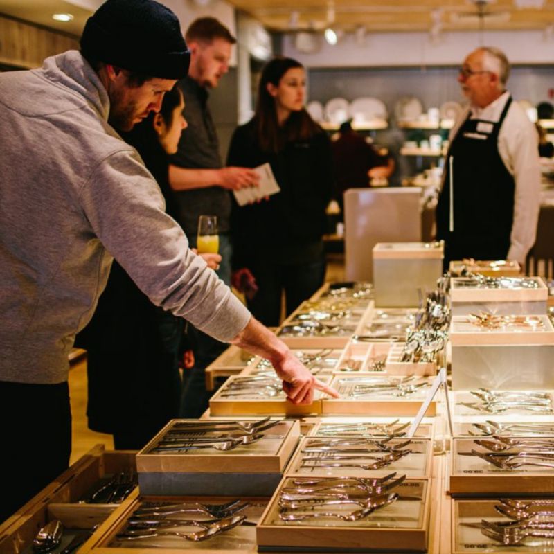 Attendees shop serveware