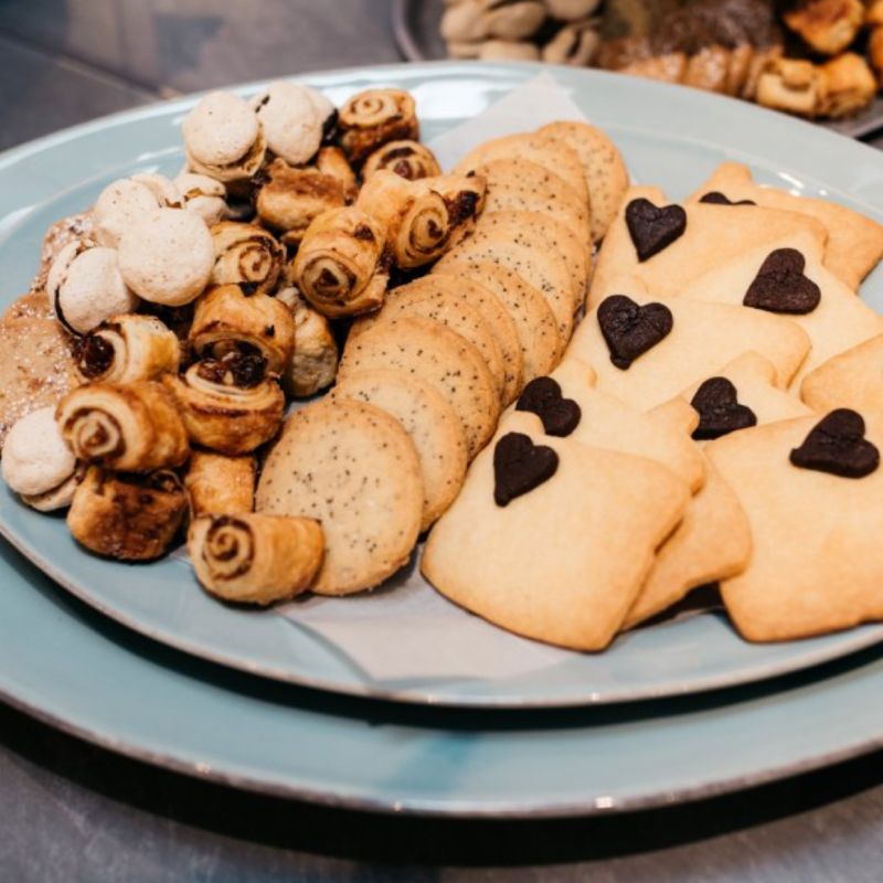 Cookies on tiered tray