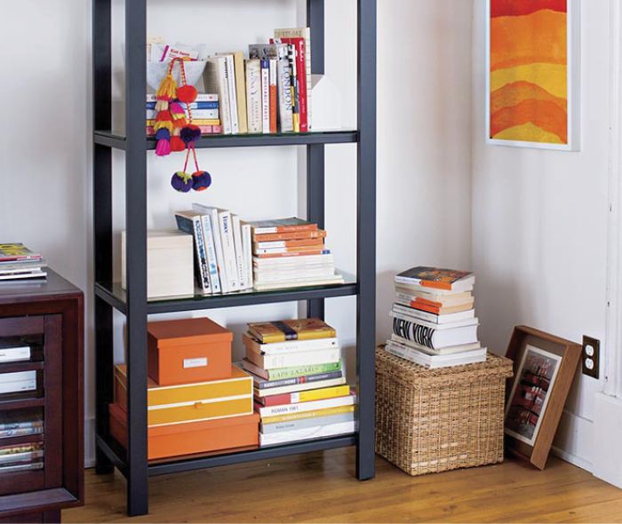 Girls' Room: Acrylic Bookshelves & a Library Wall - Pepper Design Blog