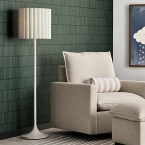 Image of Emme Pleated Linen Kids Floor Lamp