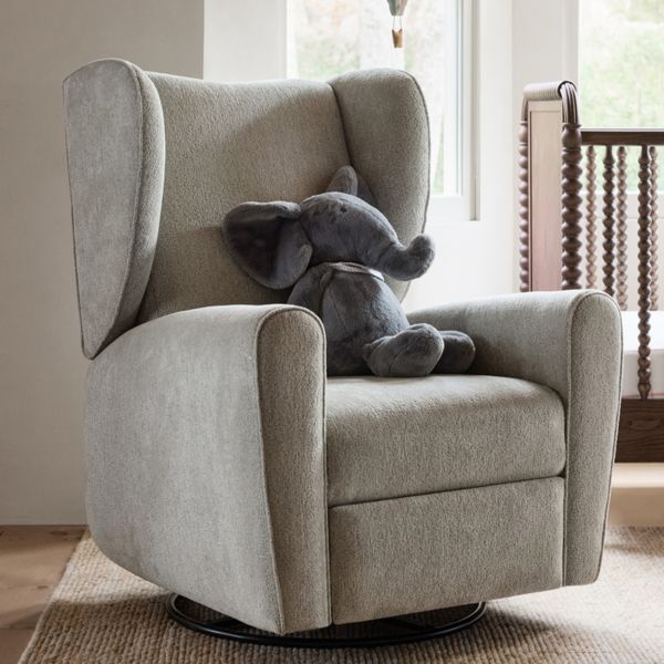 Seesaw Sage Green Electronic Swivel Glider Power Recliner Nursery Chair