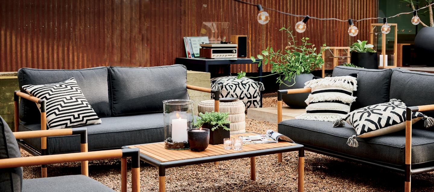 Outdoor Furniture Teak, Metal, Resin Crate and Barrel