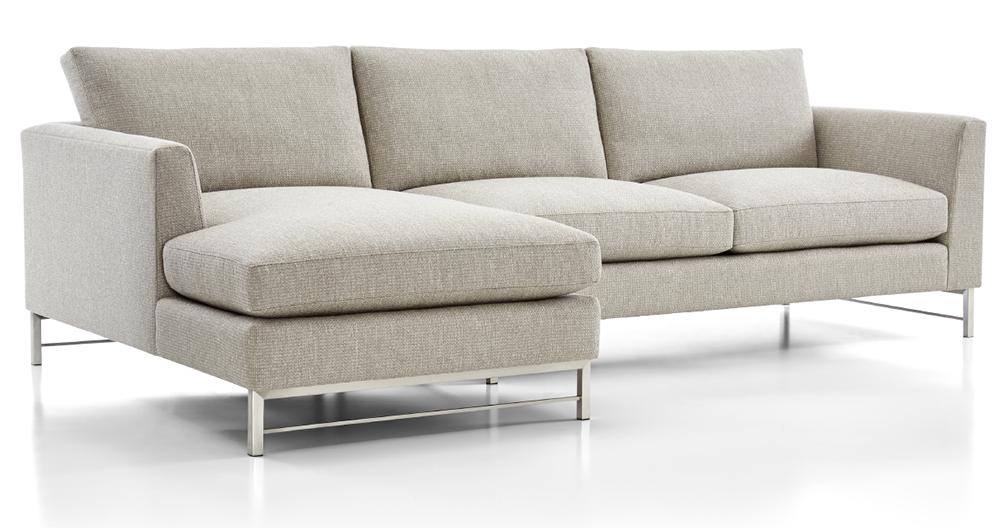 Tyson White Upholstered Sectional Sofas Crate and Barrel