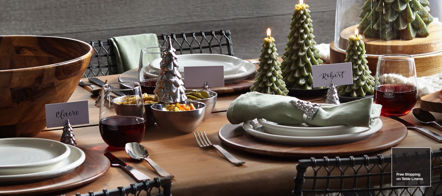 Shop Table Linens for Holiday and Everyday Crate and Barrel