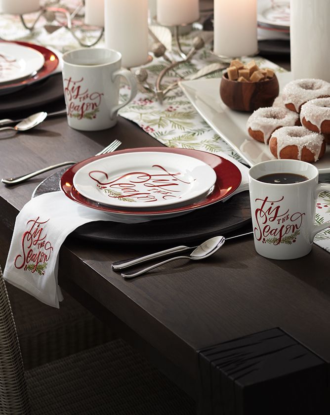 Christmas Dishes and Table Decorations Crate and Barrel