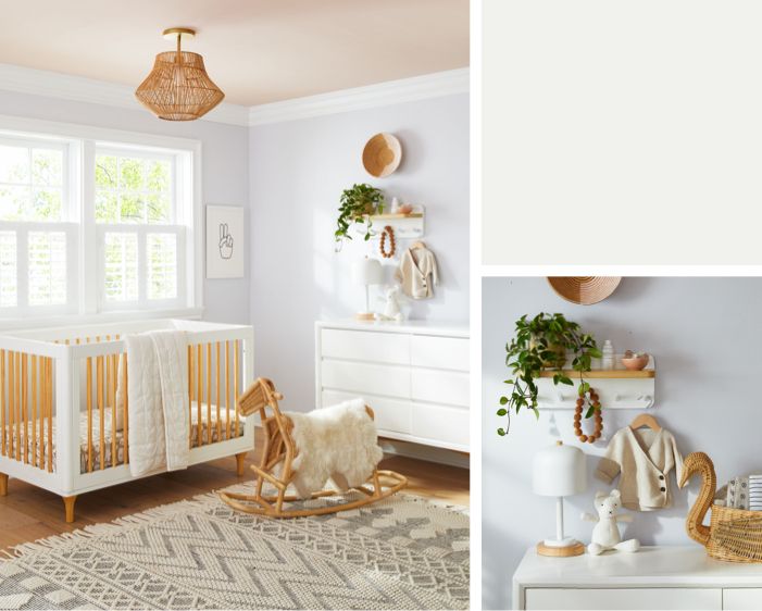 white and wood nursery