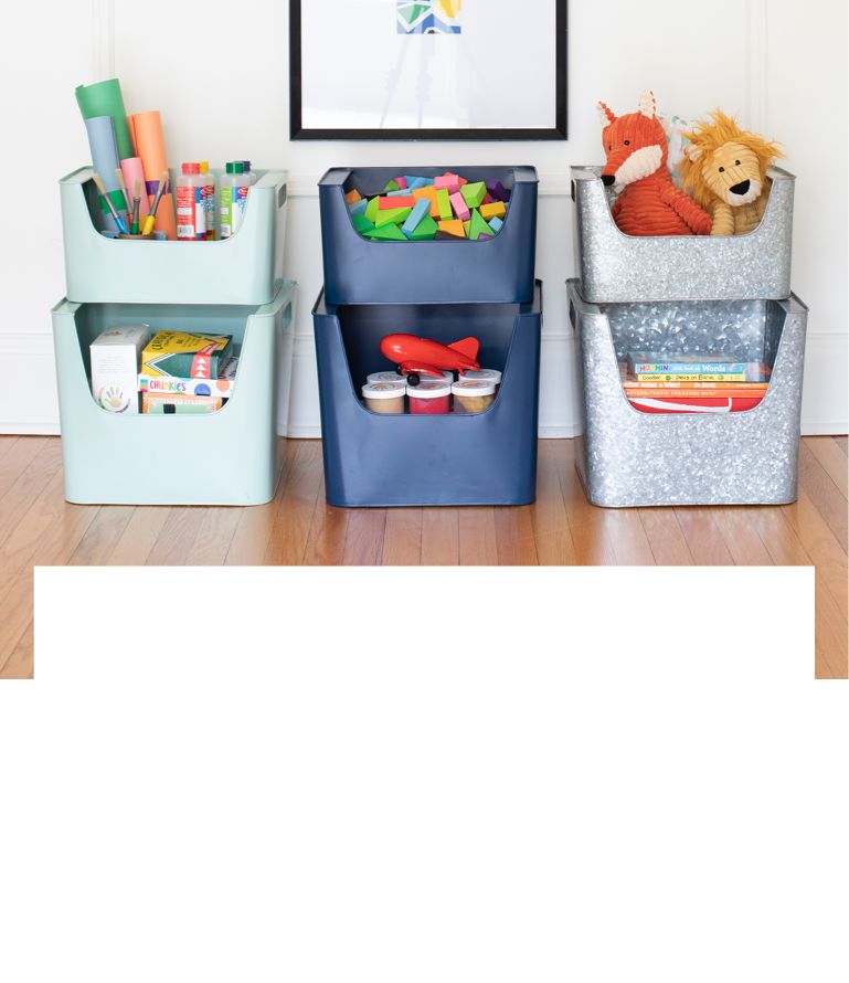 playroom storage shelves