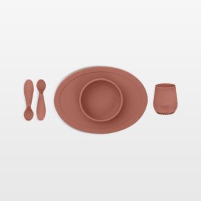 Image of ezpz First Foods Baby Plate Set Sienna