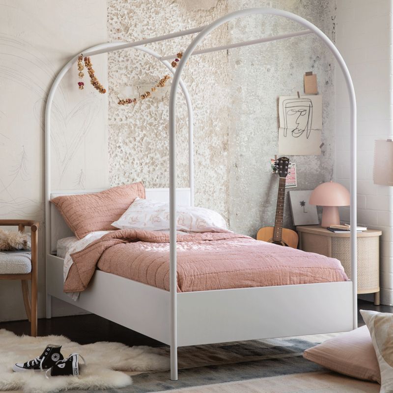 Girls room with arched canopy bed from the Leanne Ford collection