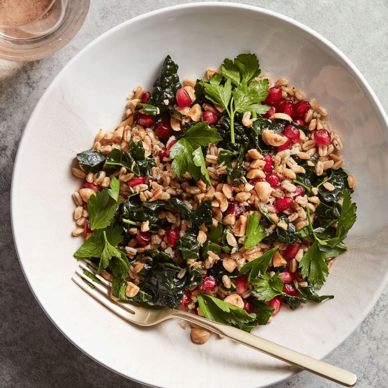 Farro and kale salad
