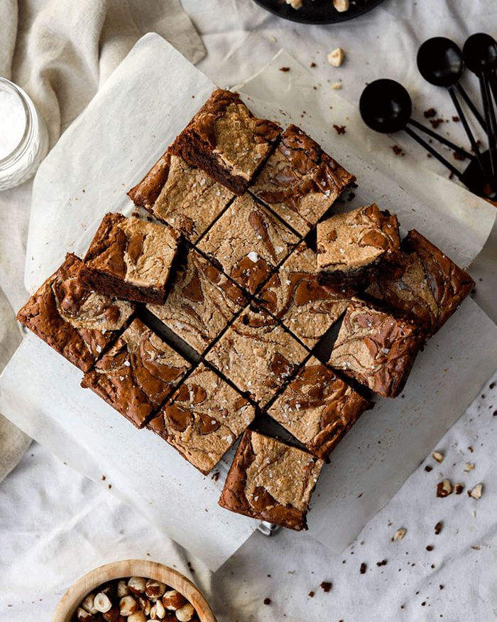 Fudgy Cocoa Brownie Recipe with Hazelnut Butter