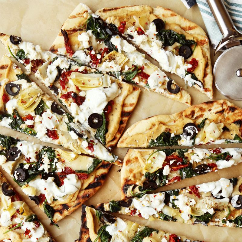 Grilled Mediterranean Pizza | Crate and Barrel