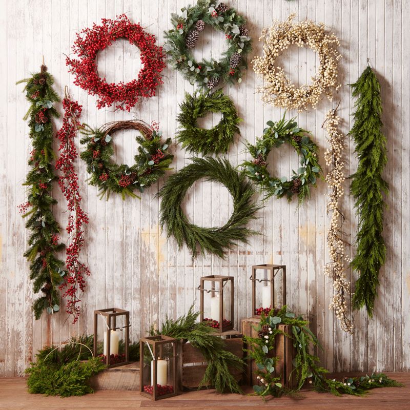 holiday greenery decor