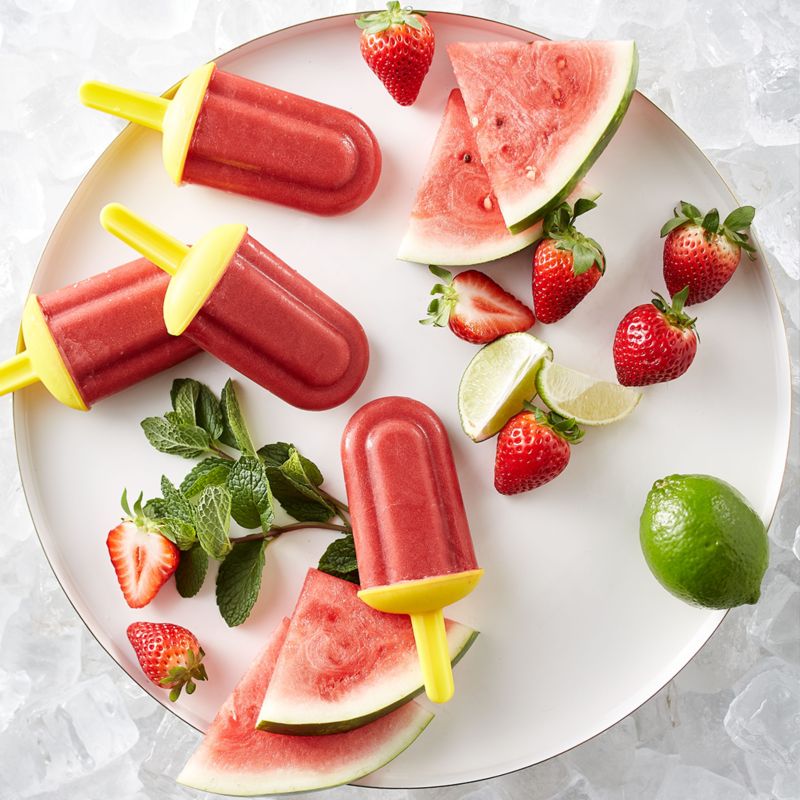 Strawberry Watermelon Limeade Ice Pops