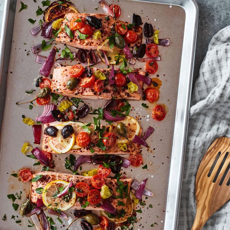 Sheet pan salmon