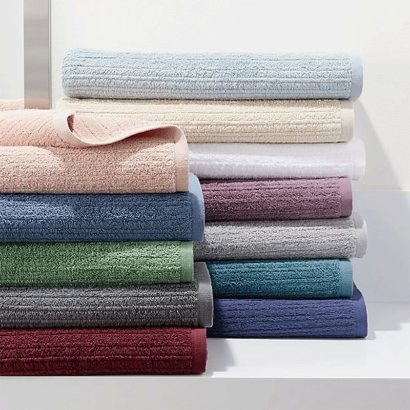 Ribbed bath towels