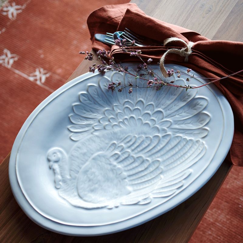 Turkey on serving platter