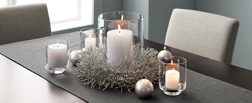 Candle deals table centrepieces