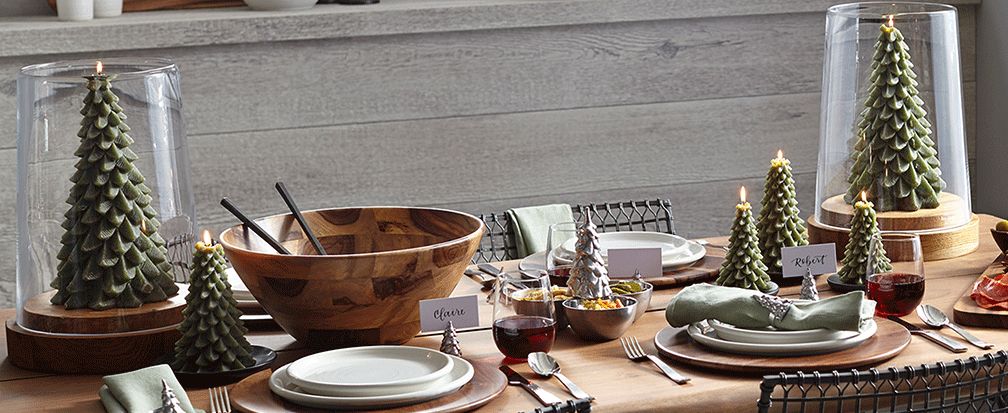 Crate and store barrel table decor