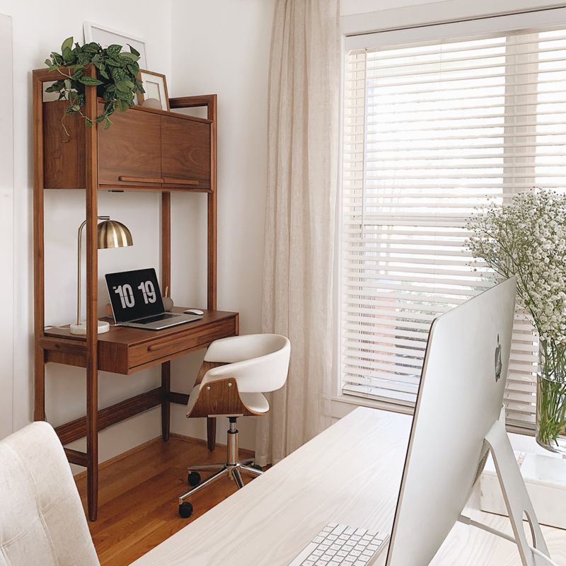 Additional desk with shelving