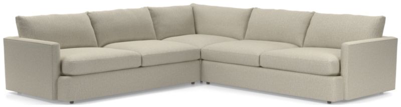 Lounge II 3Piece Sectional Sofa + Reviews Crate and Barrel