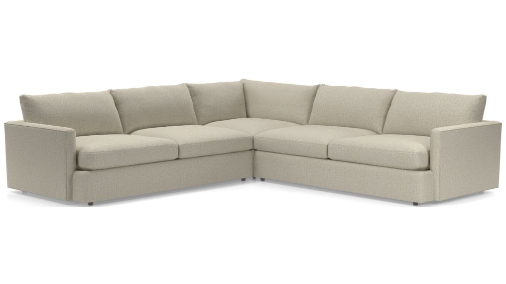 Lounge II 3Piece Sectional Sofa + Reviews Crate and Barrel