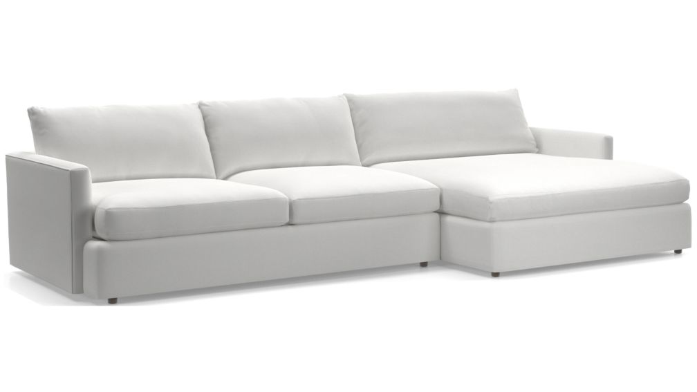 Lounge II 2-Piece Right Arm Double Chaise Sectional Sofa ...