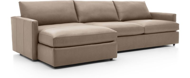 Lounge Ii Leather 2 Piece Left Arm Chaise Sectional Sofa