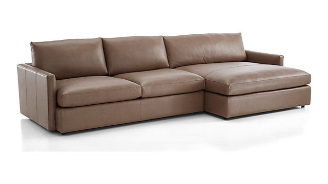 Lounge Ii Pee Leather 2 Piece Right Arm Double Chaise Sectional Sofa Crate And Barrel Lounge Ii Pee Leather 2 Piece Right Arm Double Chaise Sectional Sofa Crate And Barrel