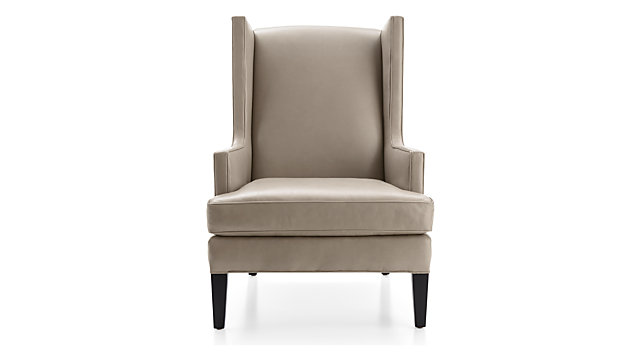 Luxe Leather High Wing Back Chair Reviews Crate And Barrel Luxe Leather High Wing Back Chair