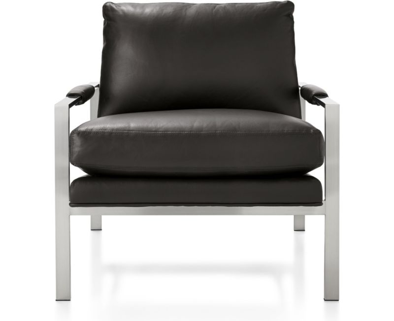 Milo Baughman Leather Chair Crate And Barrel