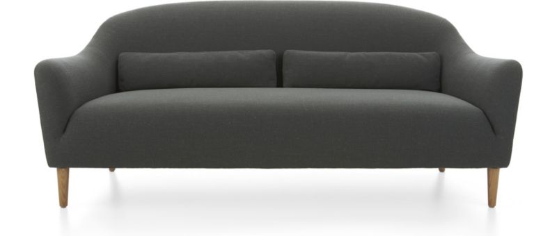 crate and barrel sofa bed charcoal