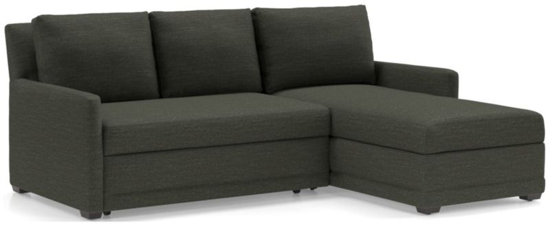 Reston 2 Piece Right Arm Chaise Trundle Sleeper Sectional Sofa