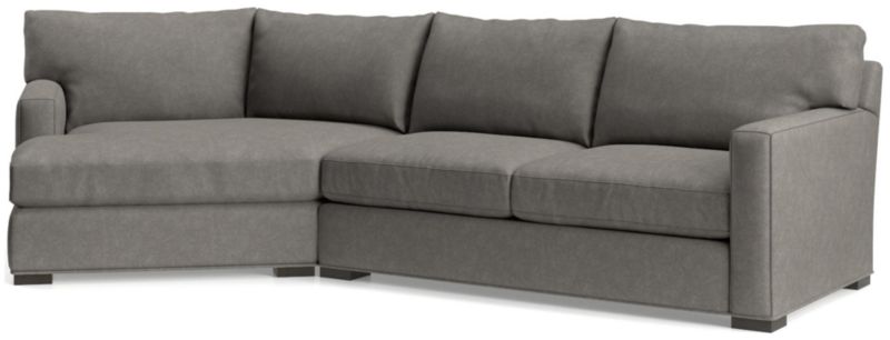 Axis Ii 2 Piece Left Arm Angled Chaise Sectional Sofa Crate And