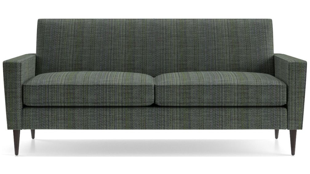 Torino Blue Modern Apartment Sofa + Reviews Crate and Barrel