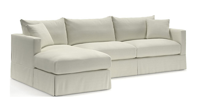 Willow 2 Piece Left Arm Chaise Modern Slipcovered Sectional Tap To Zoom Willow 2 Piece Left Arm Chaise Modern Slipcovered Sectional Right