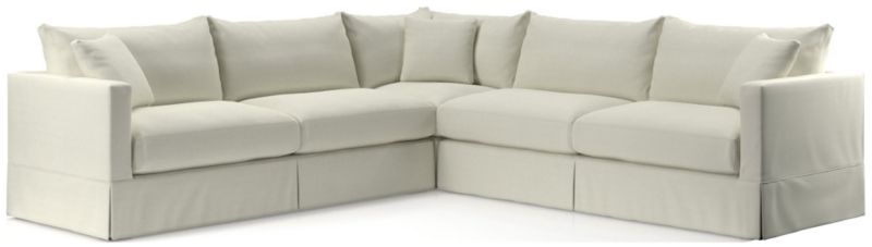 Willow 3 Piece Modern Slipcovered Sectional Reviews Crate And Barrel