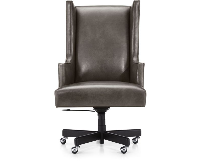 Neo Leather Wingback Office Chair in Office Chairs + Reviews Crate