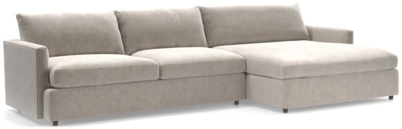 Lounge II Petite 2Piece Right Arm Double Chaise Sectional Sofa + Reviews Crate and Barrel