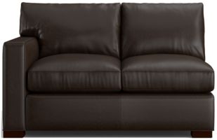 Axis II Leather Left Arm Loveseat shown in Libby, Espresso