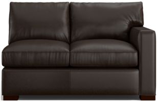 Axis II Leather Right Arm Loveseat shown in Libby, Espresso