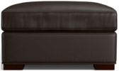 Axis II Leather Ottoman shown in Libby, Espresso