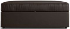 Axis II Leather Storage Ottoman with Tray shown in Libby, Espresso